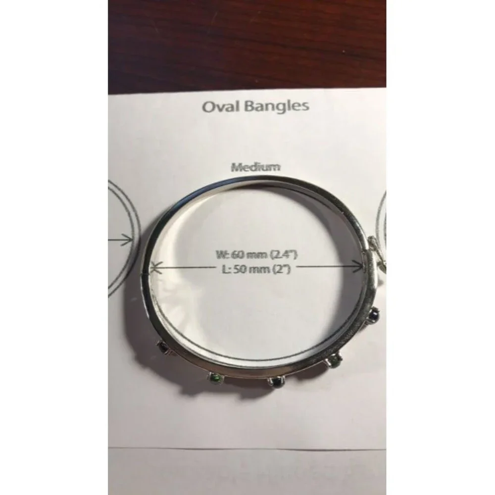 Beautiful Black Opal Bangle Bracelet